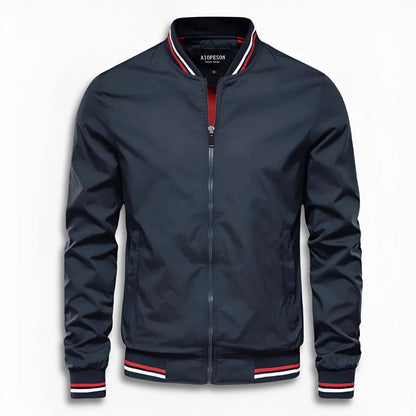 Men's Casual Transitional Jacket with Water-Repellent Surface & Stand Collar Shop Velvia
