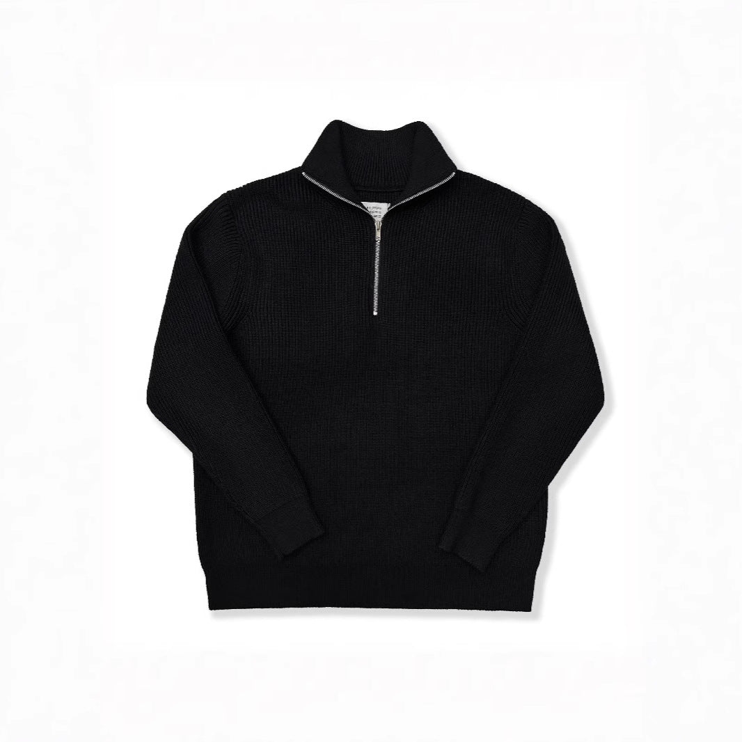 Unisex knitted pullover with zipper