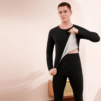 Thermal underwear set, seamless, with cashmere and silk content