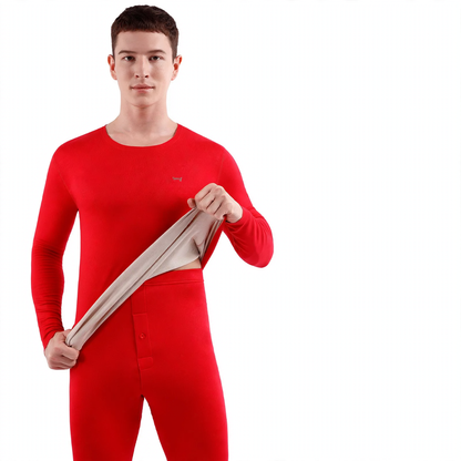 Thermal underwear set for women and men, round neck