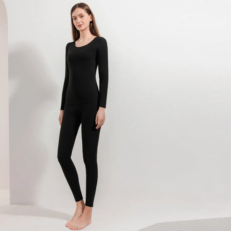 Thermal underwear set for couples, padded, seamless