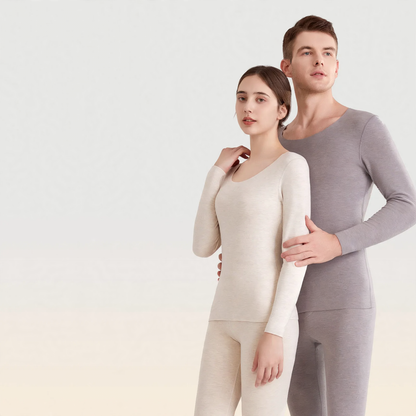 Thermo set with cashmere and silk, antibacterial