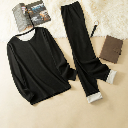 Warm underwear set with wool and silk, unisex