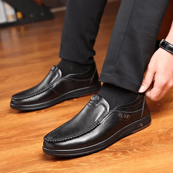 Men Genuine Leather Slip-on Shoes Shop Velvia