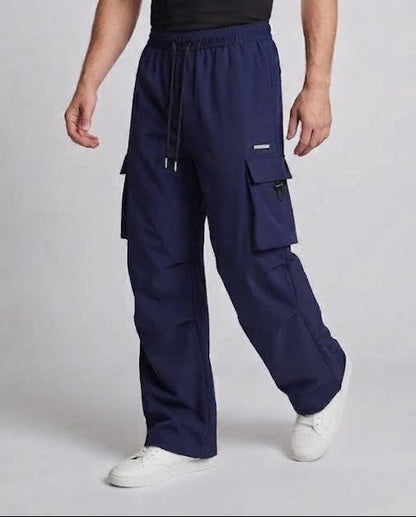 Men's Casual Cargo Baggy Pants with Drawstring Waist, Multifunctional Pockets & Straight Leg Shop Velvia