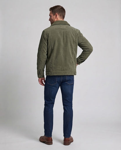 Men's Soft Cord Jacket with Teddy Lining Shop Velvia
