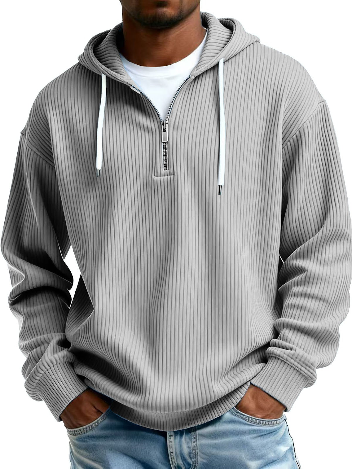 Men's hooded sweatshirt with zipper