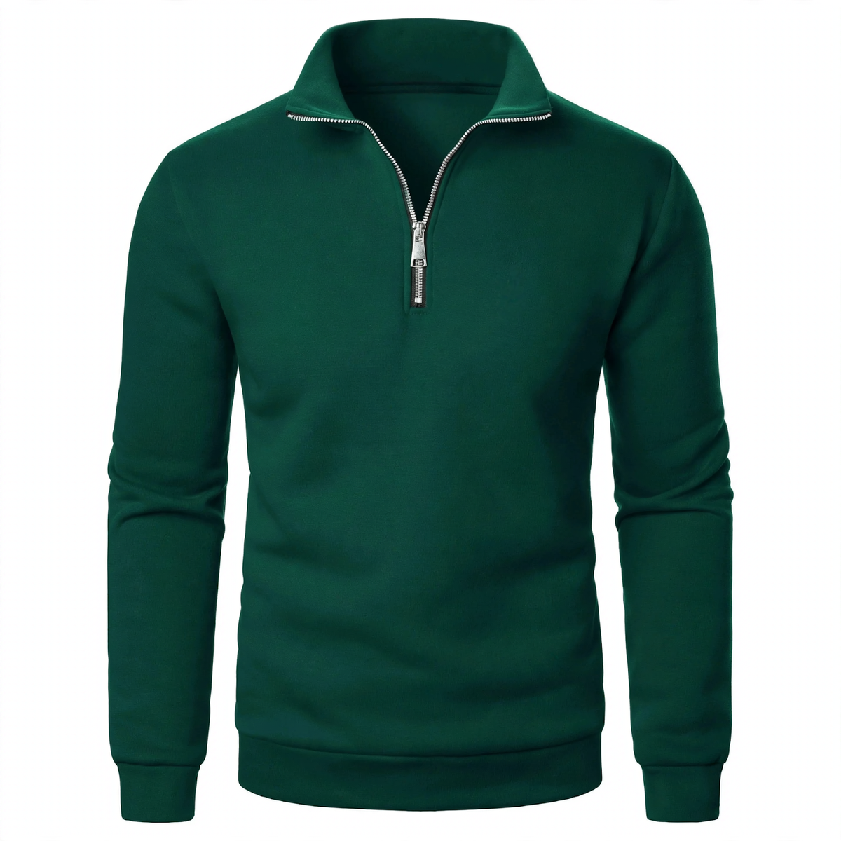 Men's sweatshirt with stand-up collar and zipper