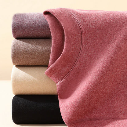 Padded thermal underwear set for women, stand-up collar