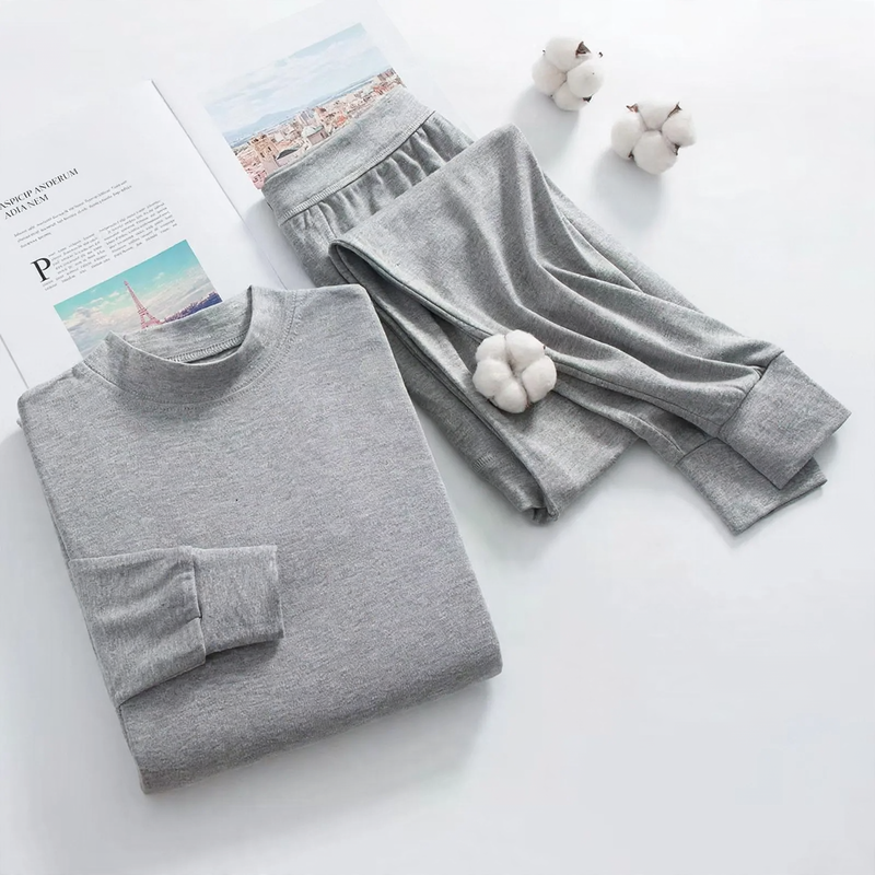 Cotton thermal underwear set for ladies and gentlemen