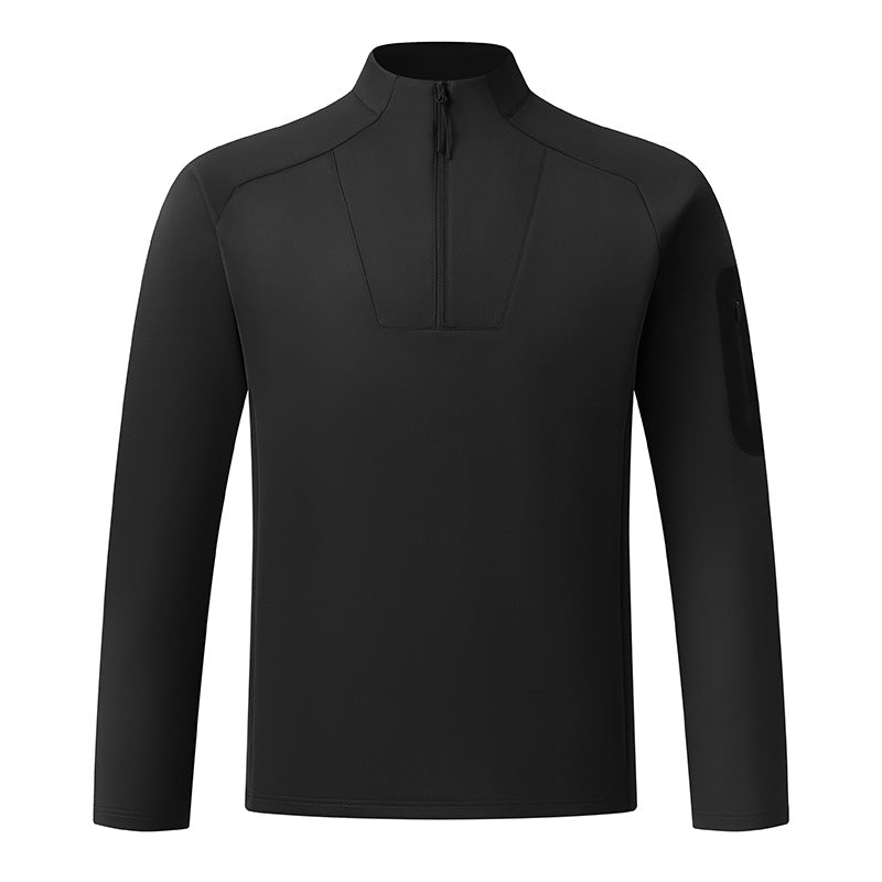 Men's sweatshirt with zipper and stand-up collar