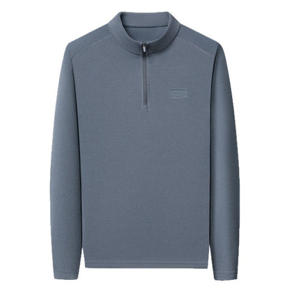 Men's sweatshirt with zipper and stand-up collar