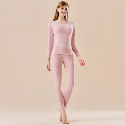 Thermal underwear set, striped, padded, unisex