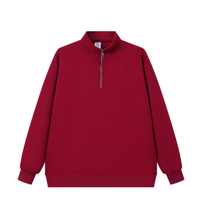 Unisex sweatshirt with stand-up collar and zipper