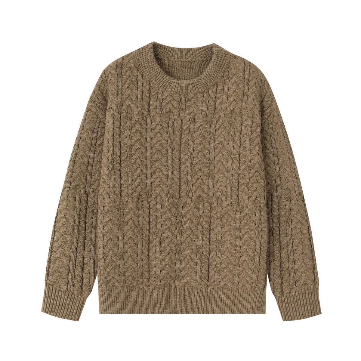 Men's knit pullover with half zipper, solid color