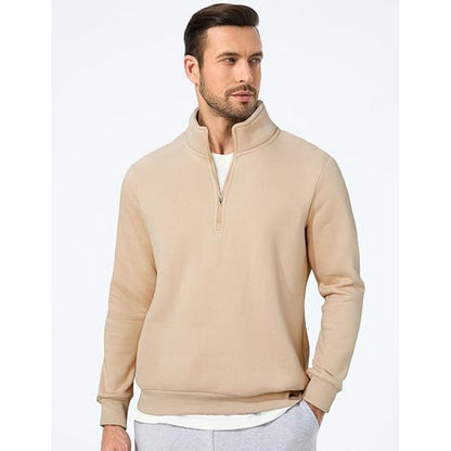Men's sweatshirt with stand-up collar and zipper