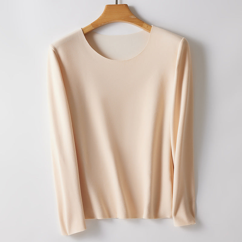 Thermal long-sleeve undershirt, round neckline, fitted