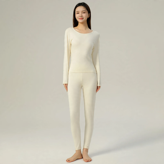 Cotton thermal underwear set, thin, antibacterial, unisex