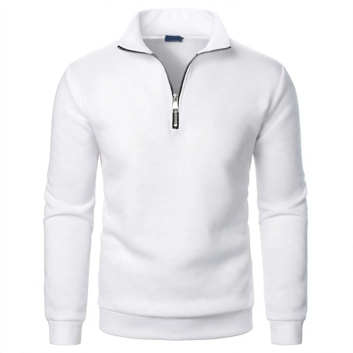 Men's sweatshirt with stand-up collar and zipper