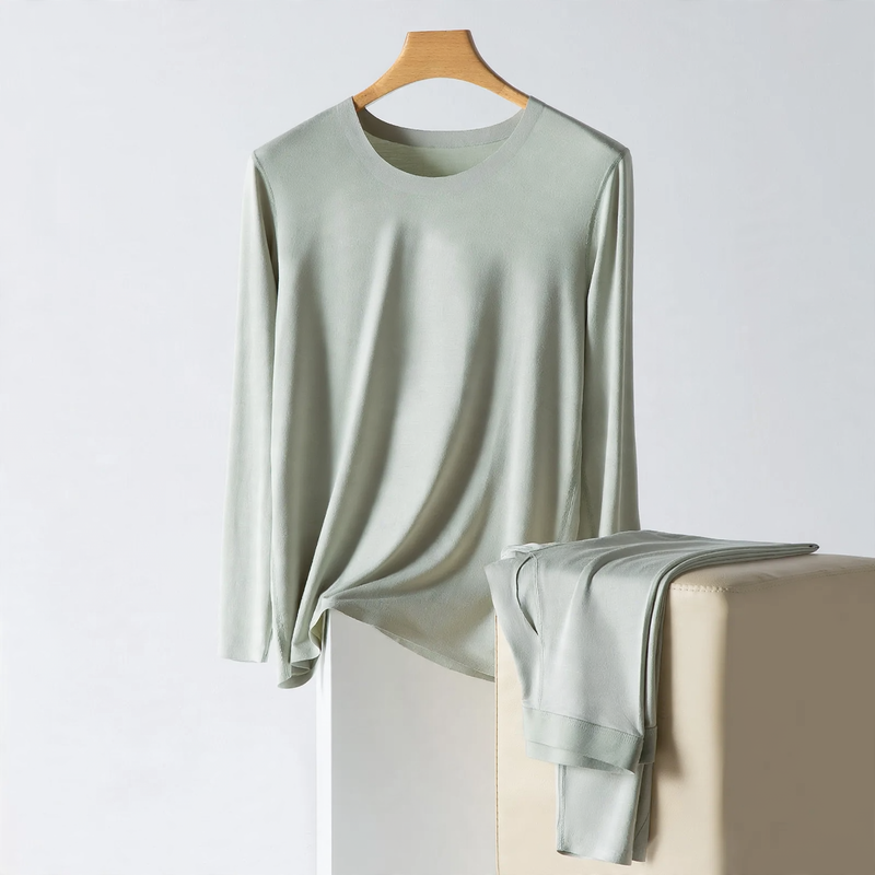 Men's Thermal Set, Crew Neck, Modal, Warming