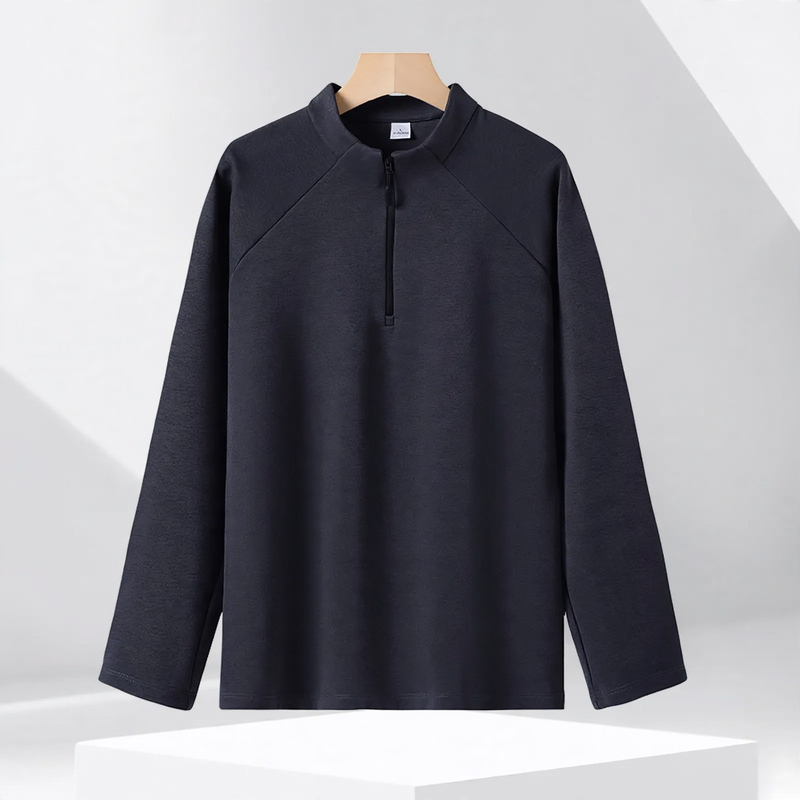 Half-zip sweatshirt with stand-up collar, 320g