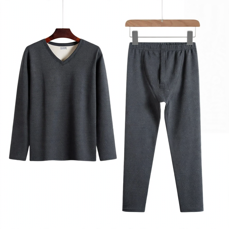 Men's Thermal Underwear Set, lined, V-neck or Round Neck