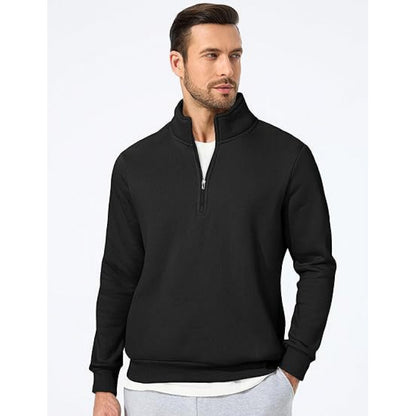 Men's sweatshirt with stand-up collar and zipper