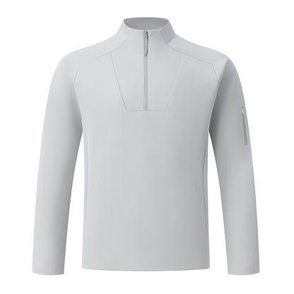 Men's sweatshirt with zipper and stand-up collar