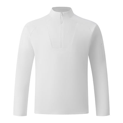 Men's sweatshirt with zipper and stand-up collar