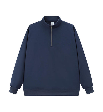 Unisex sweatshirt with stand-up collar and zipper