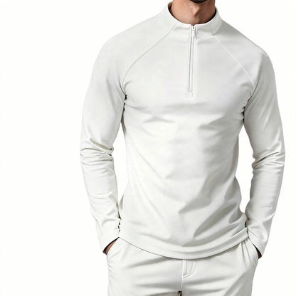 Half-zip sweatshirt with stand-up collar, 320g