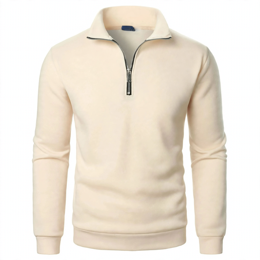 Men's sweatshirt with stand-up collar and zipper