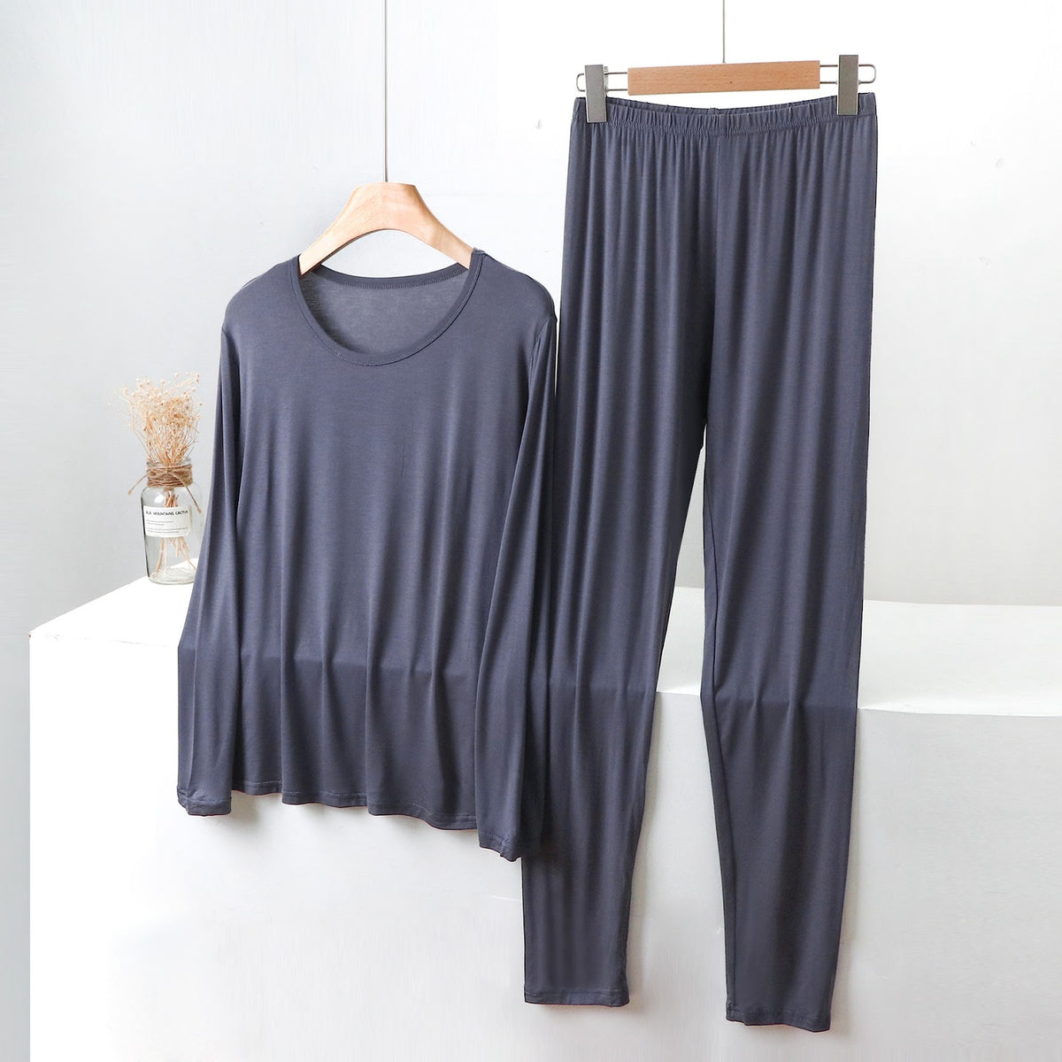 Women's Thermal Underwear Set, Modal, Round Neck, Plus Size