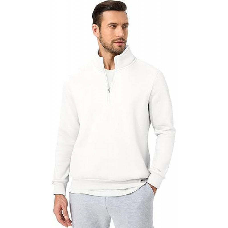 Men's sweatshirt with stand-up collar and zipper