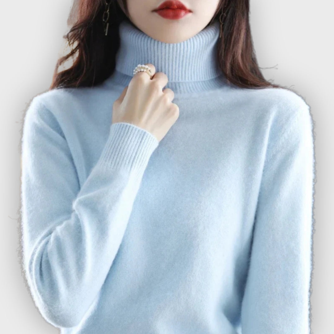 Shop Velvia | Cashmere Turtleneck Sweater
