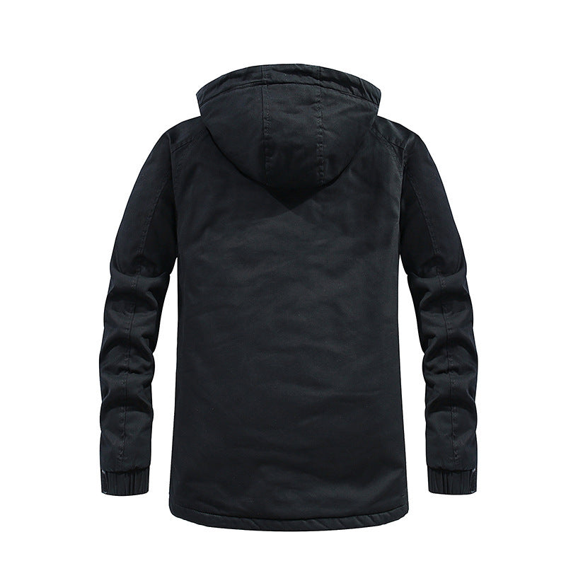 Men's padded parka with hood and soft teddy lining Shop Velvia
