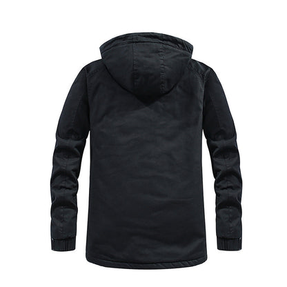 Men's padded parka with hood and soft teddy lining Shop Velvia