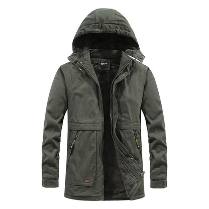 Men's padded parka with hood and soft teddy lining Shop Velvia