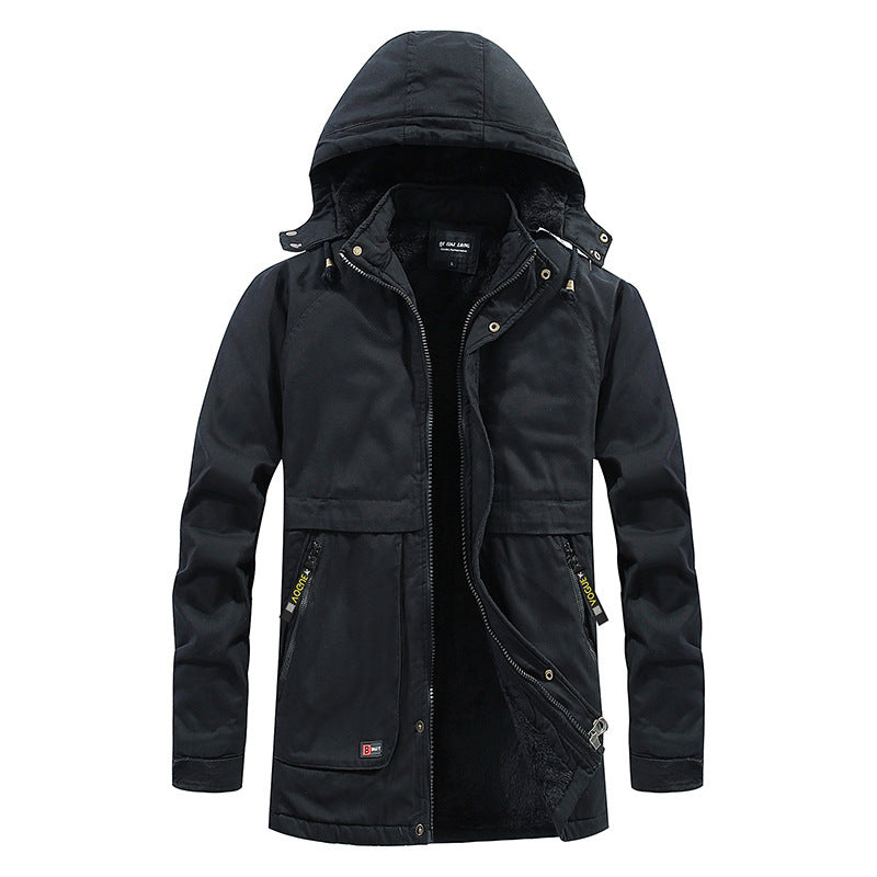 Men's padded parka with hood and soft teddy lining Shop Velvia