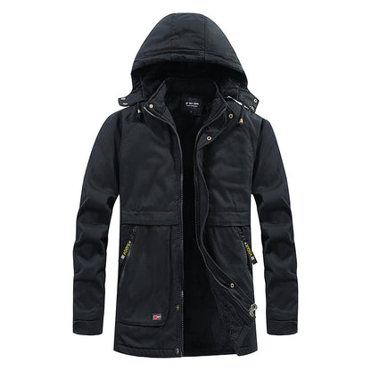 Men's padded parka with hood and soft teddy lining Shop Velvia