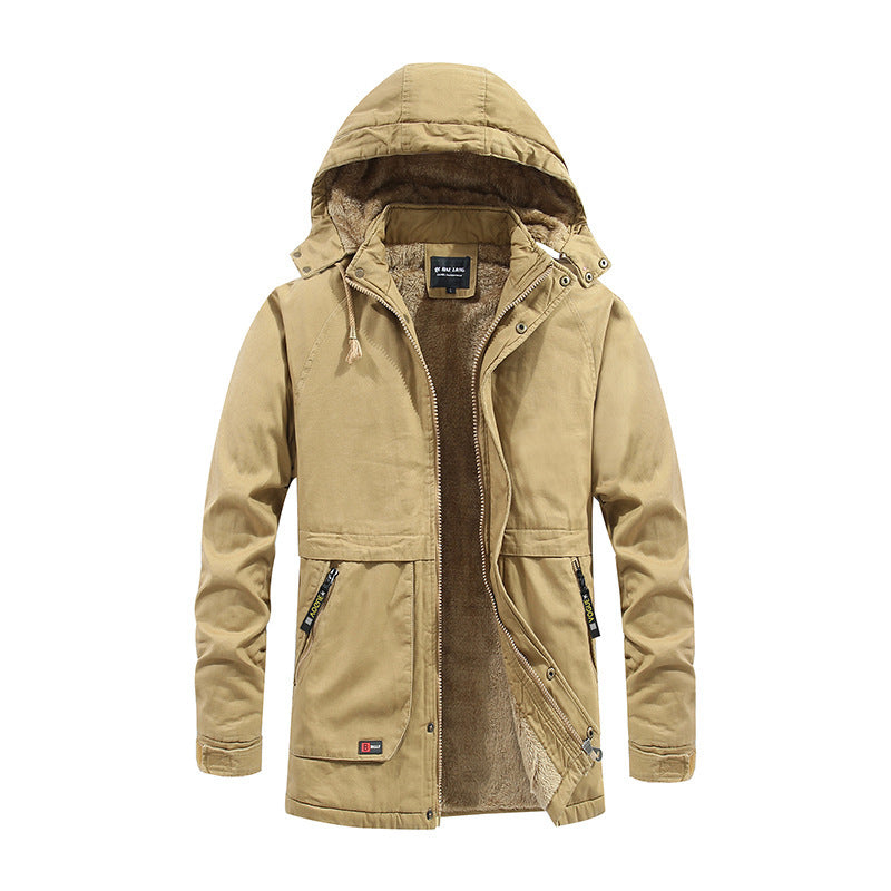 Men's padded parka with hood and soft teddy lining Shop Velvia