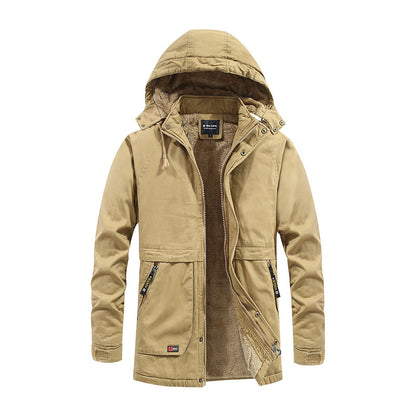 Men's padded parka with hood and soft teddy lining Shop Velvia