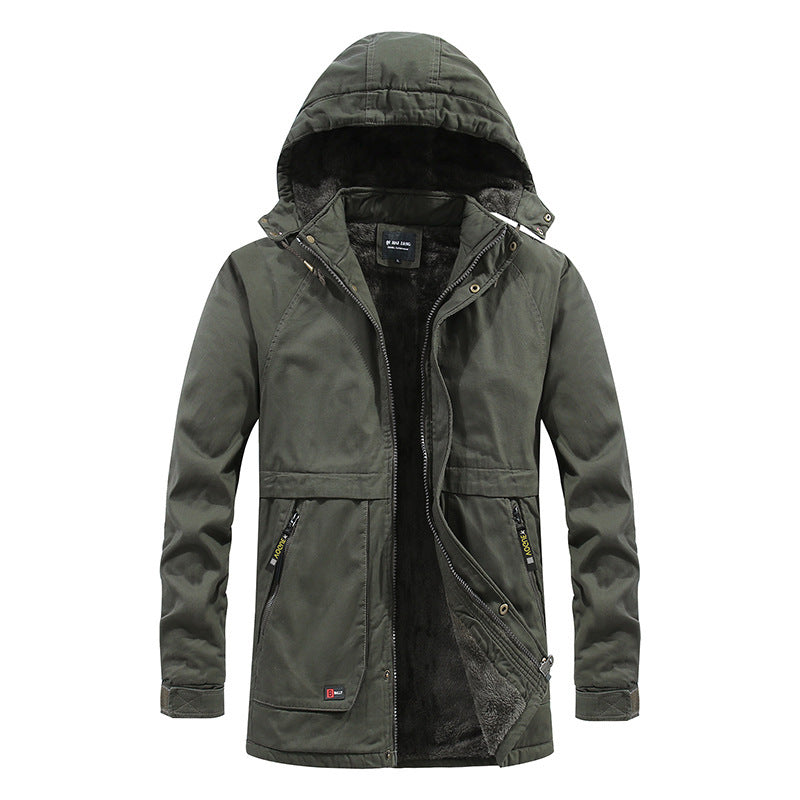 Men's padded parka with hood and soft teddy lining Shop Velvia