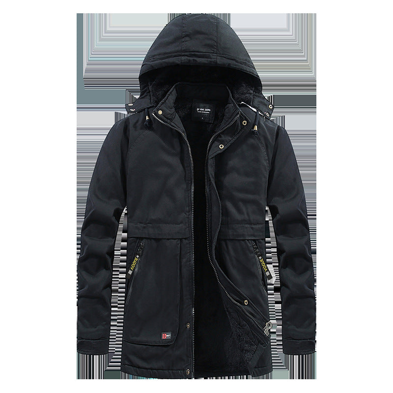 Men's padded parka with hood and soft teddy lining Shop Velvia