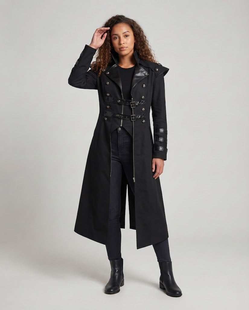 Women's Off-Shoulder Coat with Voluminous Sleeves and Decorative Accents Shop Velvia