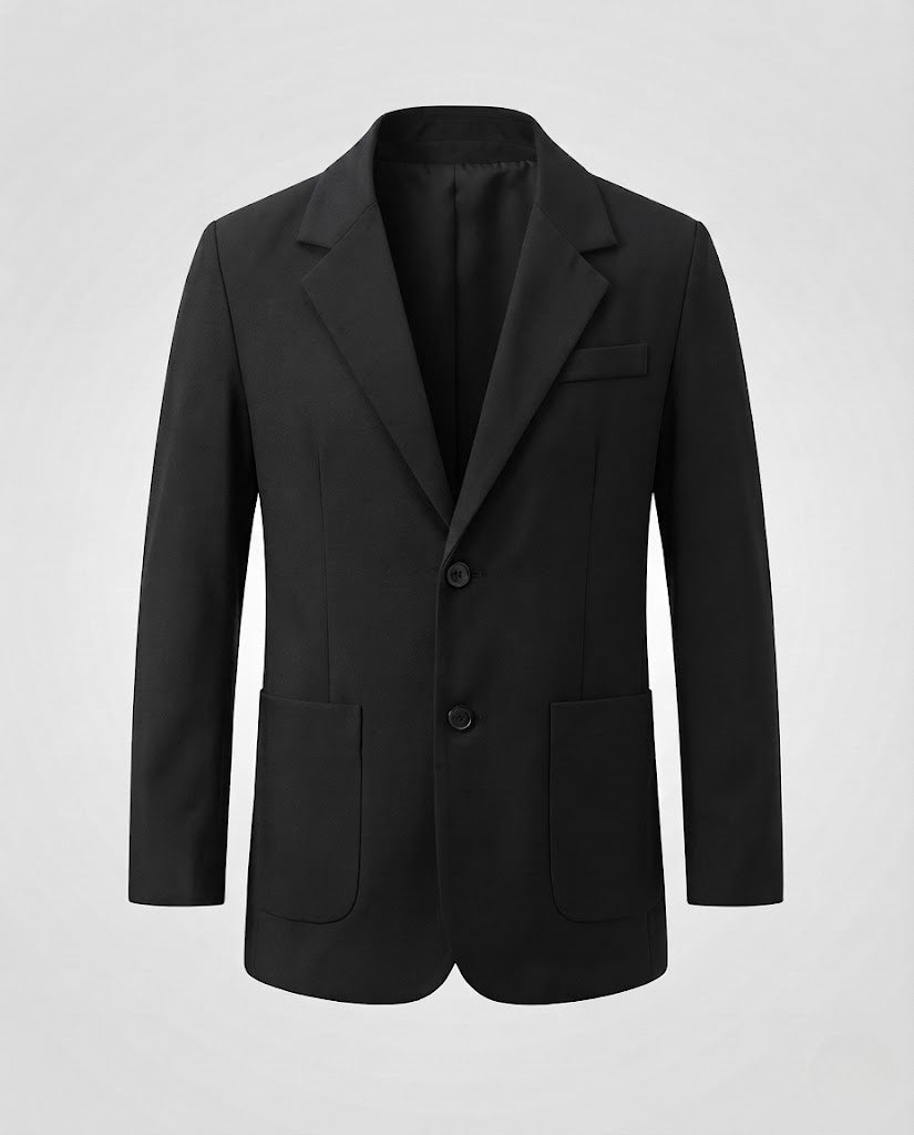 Men's Oversized Blazer with Patch Pockets and Two-Button Front Shop Velvia