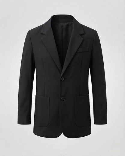 Men's Oversized Blazer with Patch Pockets and Two-Button Front Shop Velvia