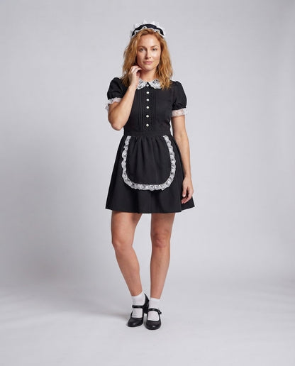 Women's costume as a playful maid with ruffles and lace details Shop Velvia