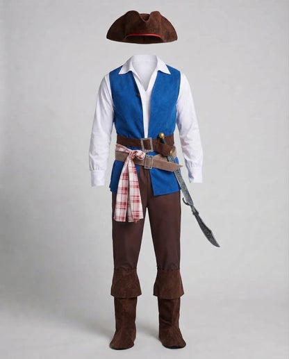 Men's pirate costume with authentic details and high-quality material Shop Velvia