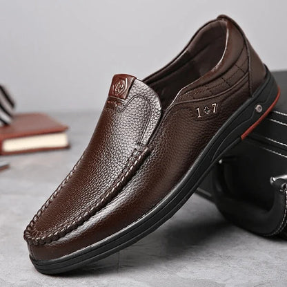 Men Genuine Leather Slip-on Shoes Shop Velvia
